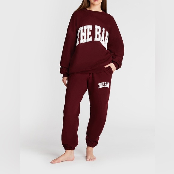THE BAR VARSITY SWEATPANTS MAROON - Picture 4 of 4